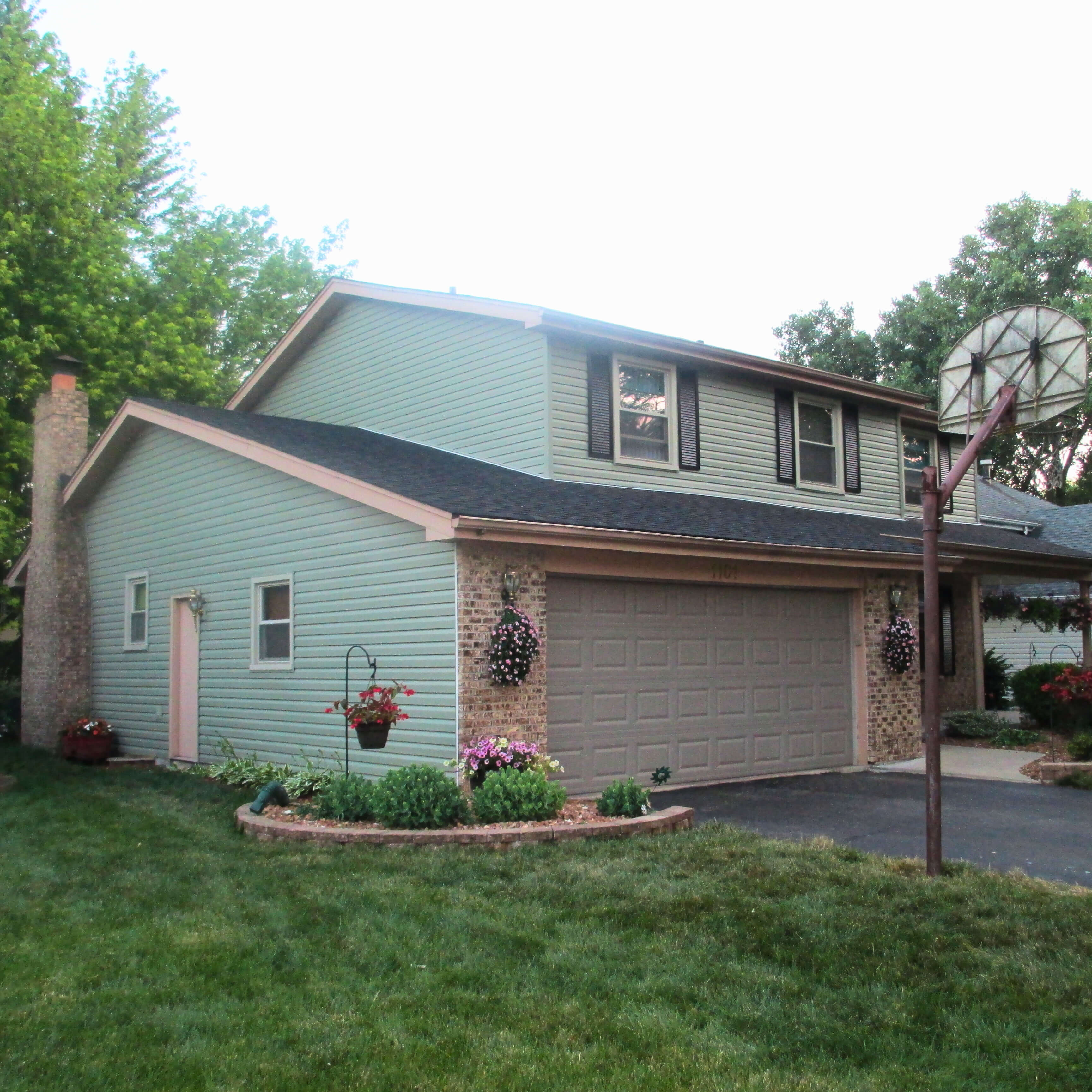 Roof before hail damage restoration
